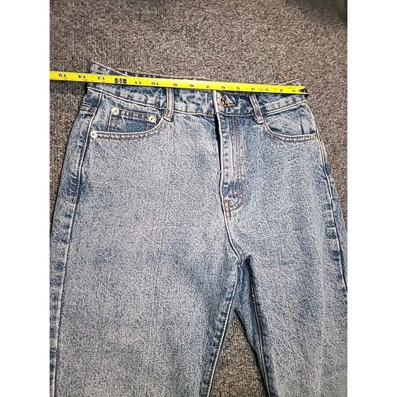 Adika Jeans Womens Size 4 Small 28x28 Straight Leg Flame Graphic Faded Denim - Picture 4 of 6